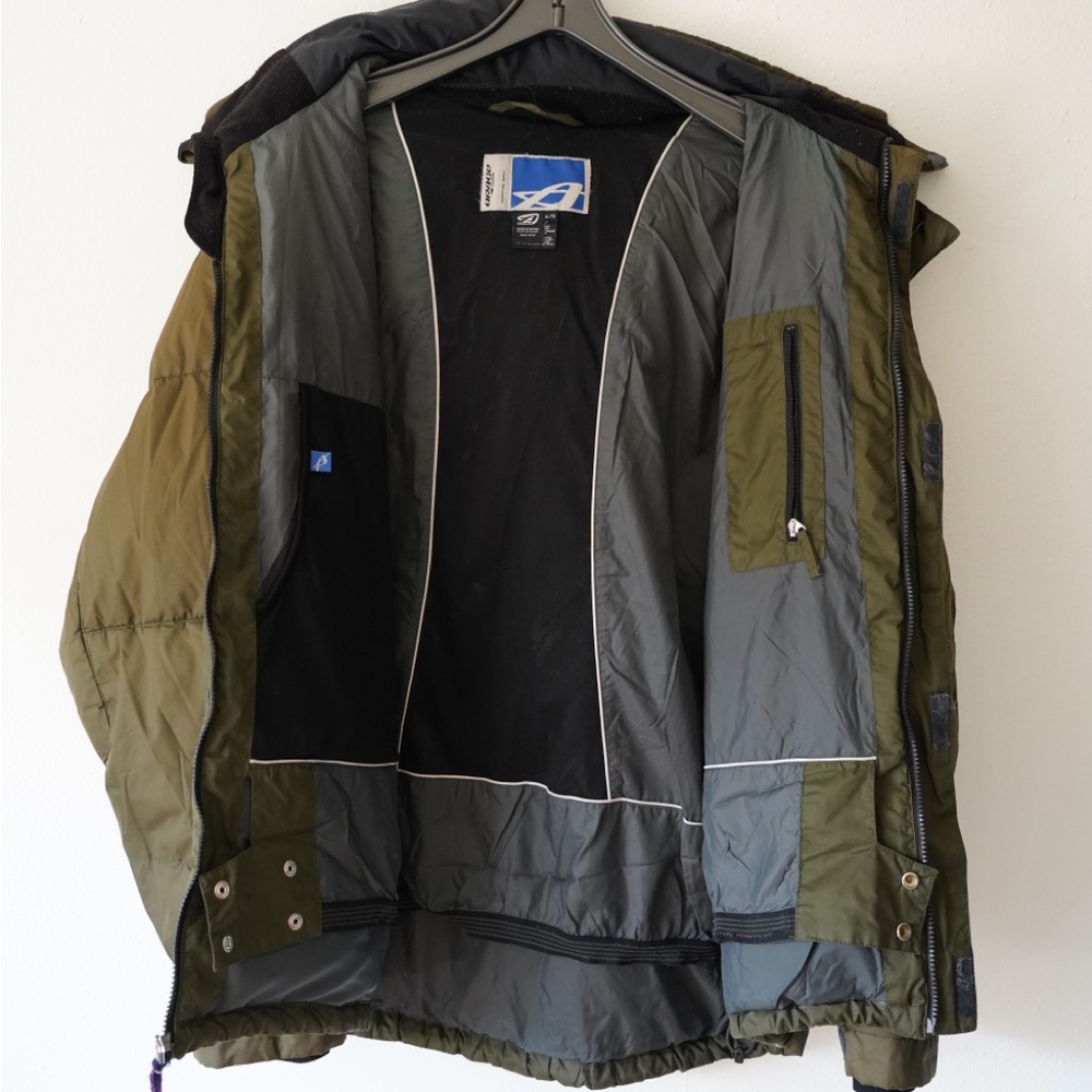 orage down jacket Green WorM Hoody Men’s Size XL - Picture 10 of 11